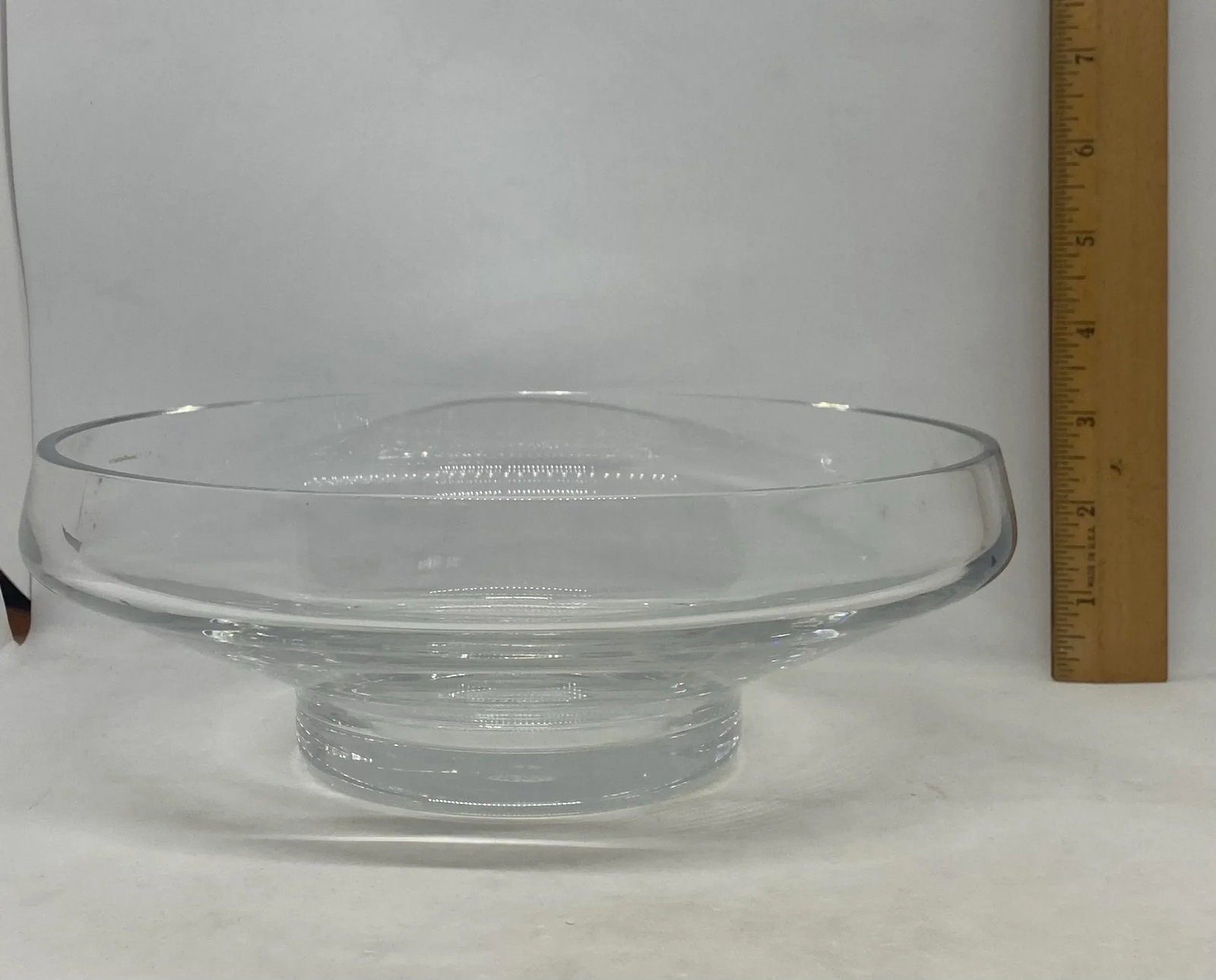Mid 20th Century Baccarat Crystal Footed Centerpiece Bowl With Original Box - 11