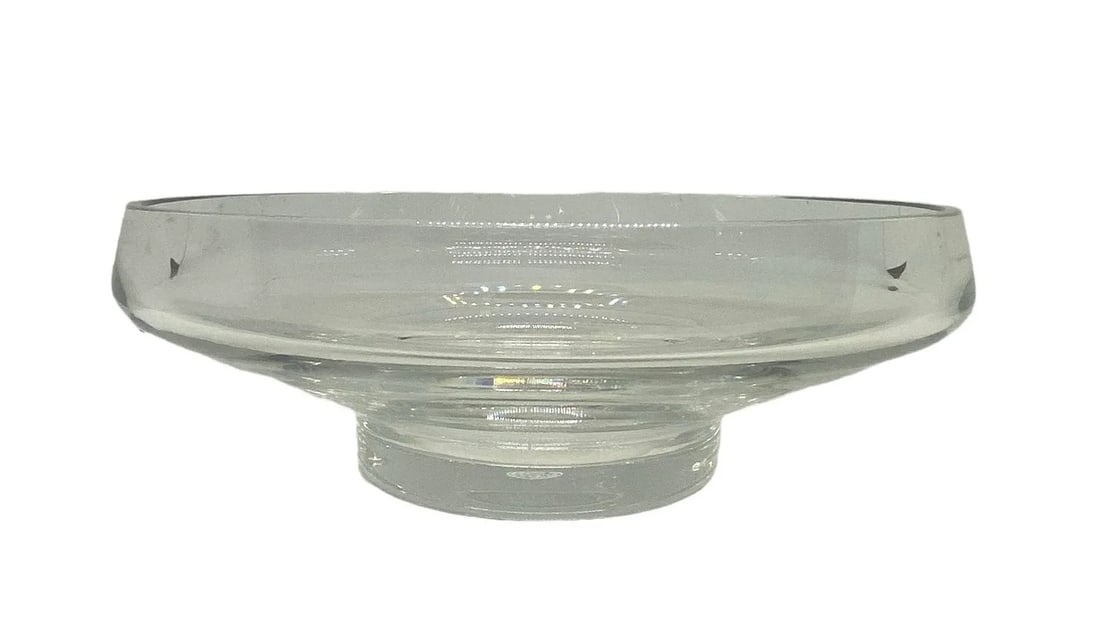Mid 20th Century Baccarat Crystal Footed Centerpiece Bowl With Original Box - 2