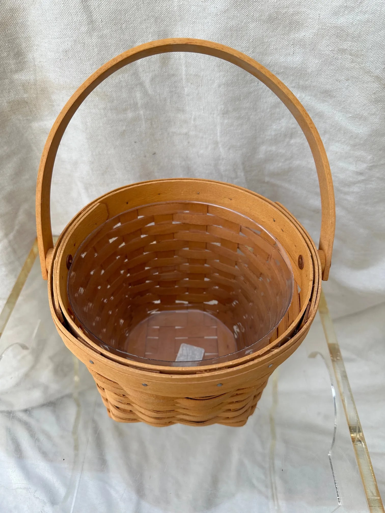 Vintage Longaberger Round Handled Basket - 3