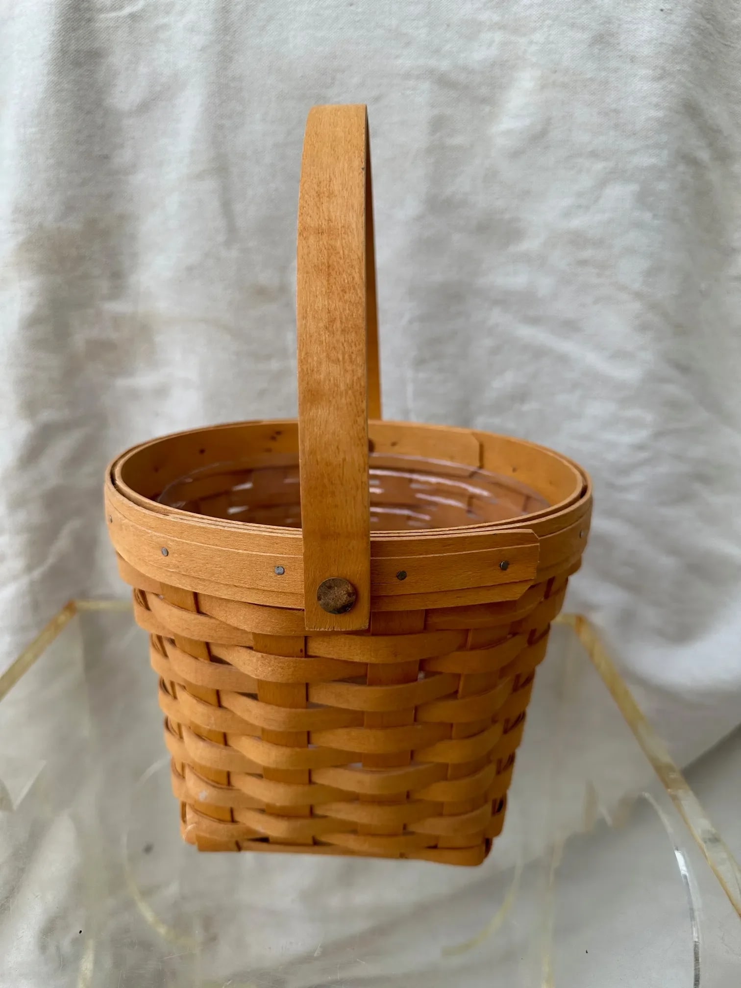 Vintage Longaberger Round Handled Basket - 5