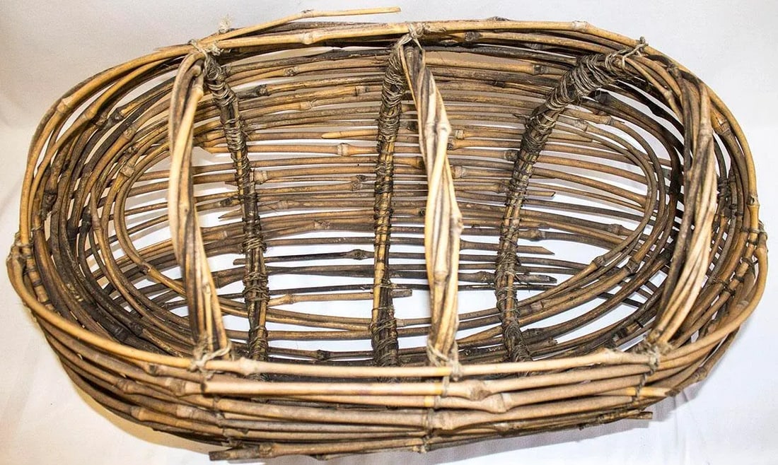 Country Woven Twig Basket - 5