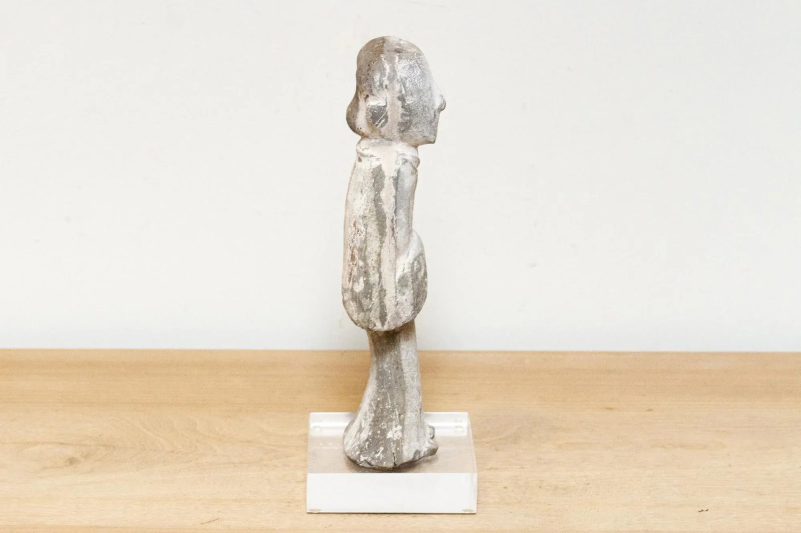 Antique White Court Lady Pottery Figure - 5