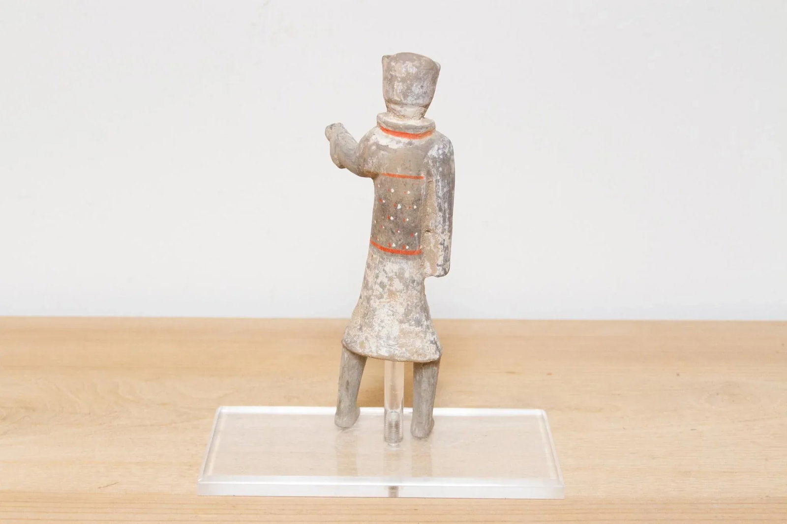 Antique Warrior Painted Pottery Figure - 4