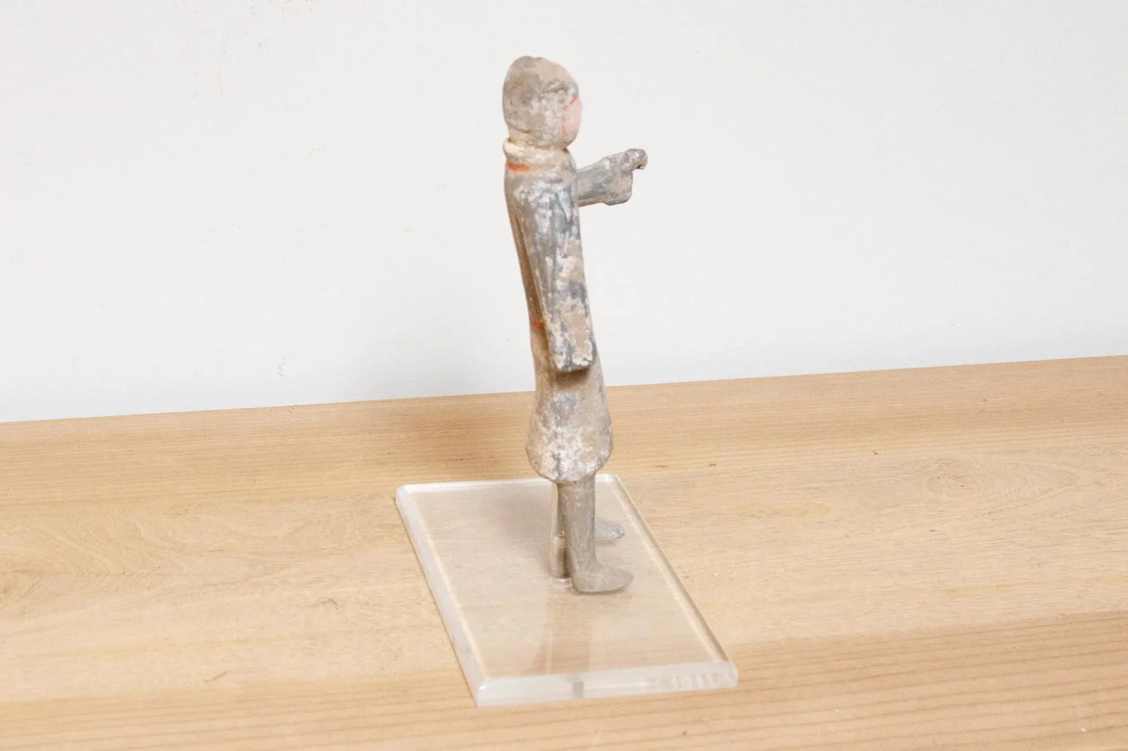 Antique Warrior Painted Pottery Figure - 5