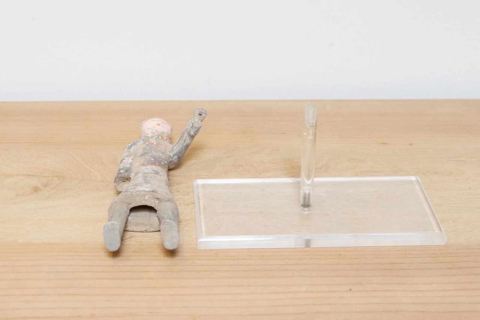 Antique Warrior Painted Pottery Figure - 6