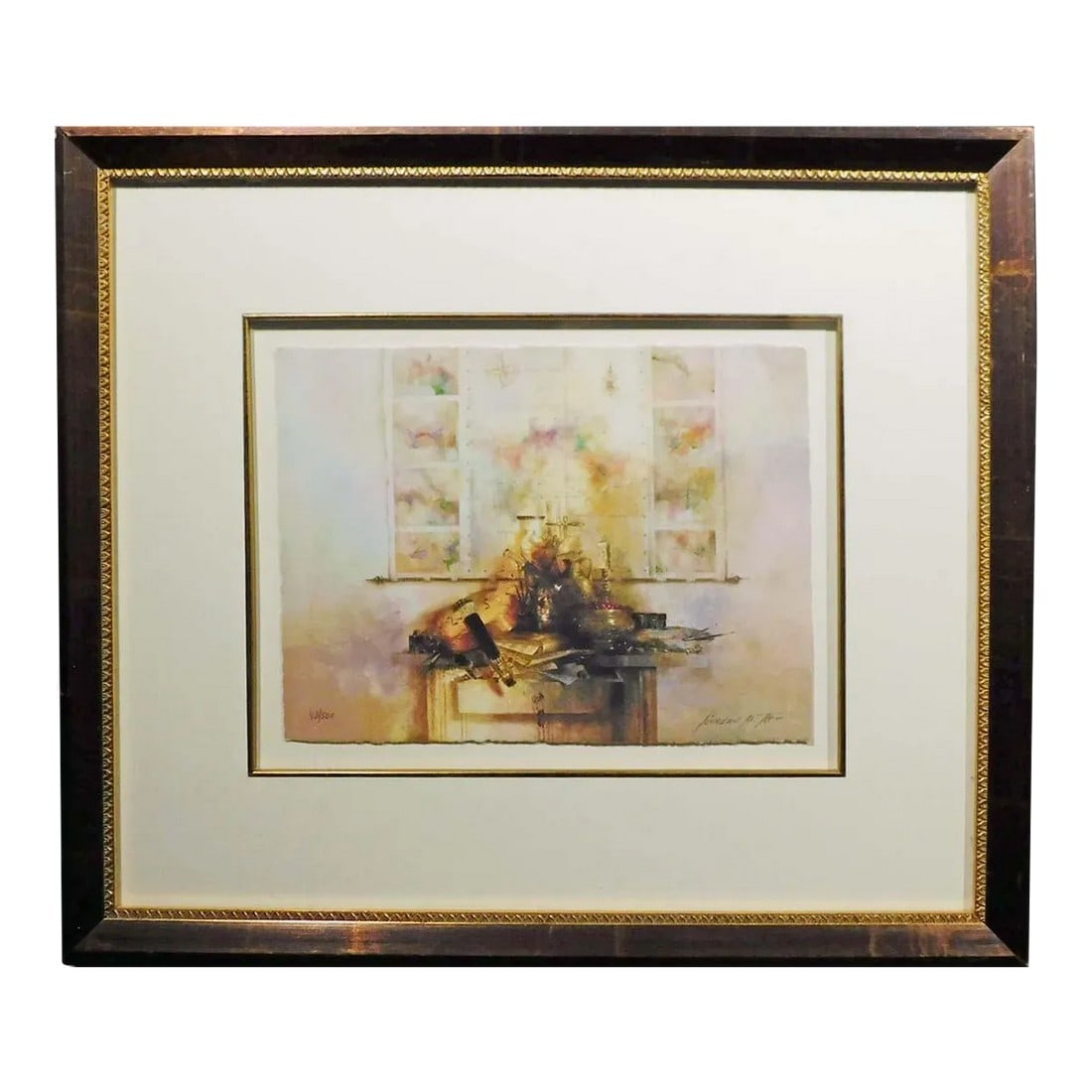 Michael Gorban "The Alchemist" Framed Giclee on Paper Hand Signed: The Alchemist- framed Limited Edition Giclee on Paper by Michael Gorban Hand Signed by the artist Image Size: 9"x 12" Framed Size : 18.5"x 21.5" Edition Number: 43/500 Museum mounted, matted, and