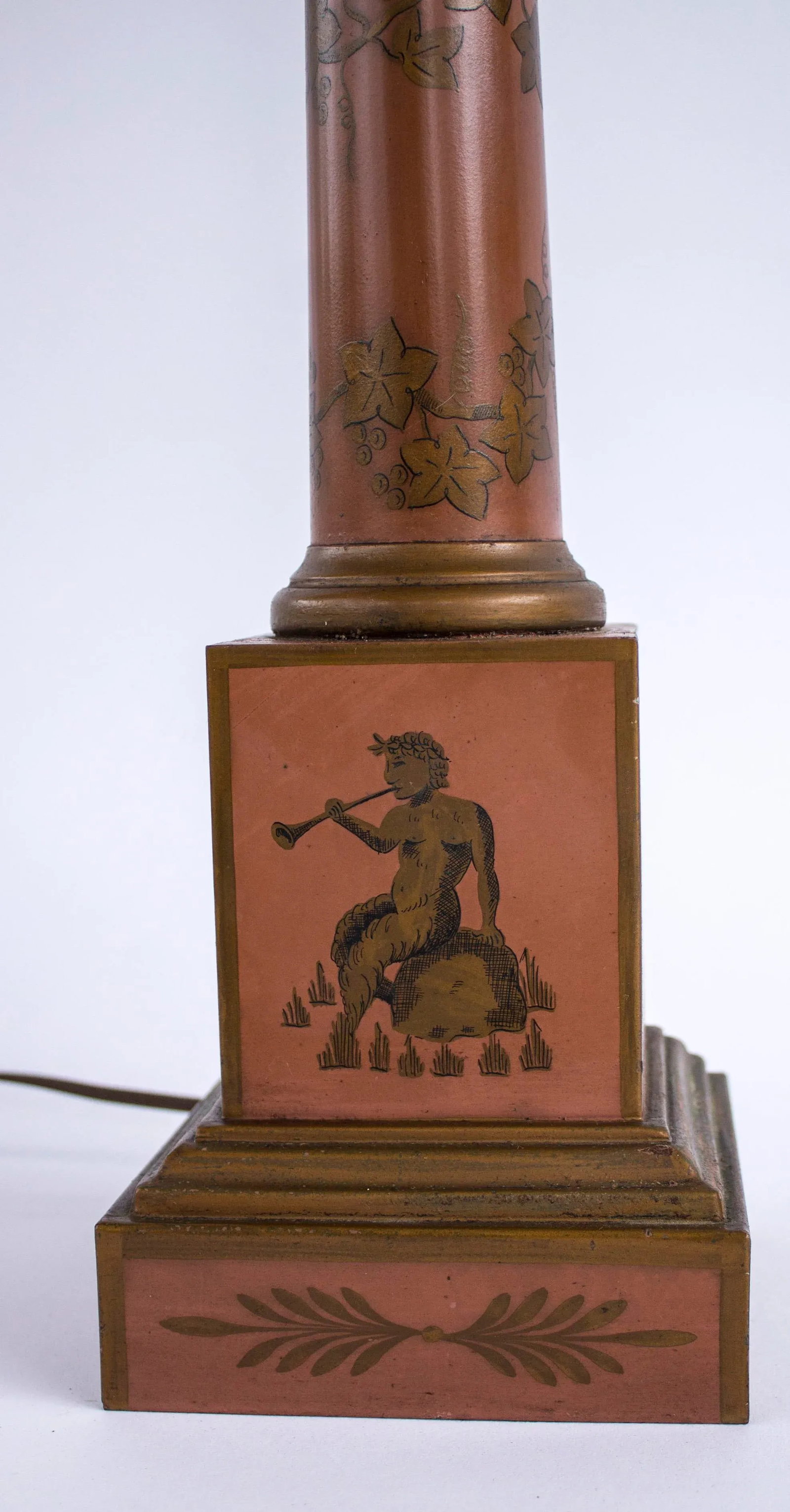 Antique French Regency Tole Lamp - 4