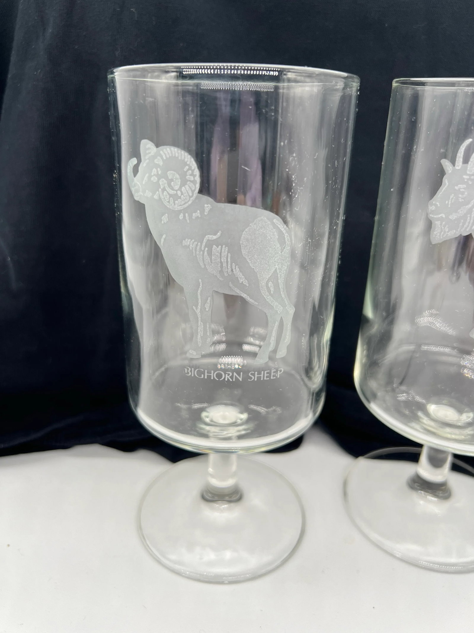 Mid Century Georg Jensen Etched Wildlife Glasses Set of 5 - 6