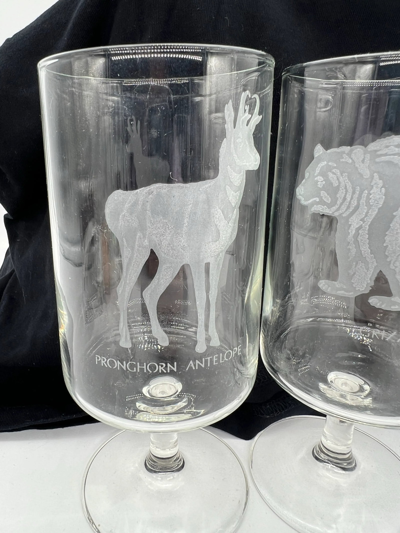 Mid Century Georg Jensen Etched Wildlife Glasses Set of 5 - 9