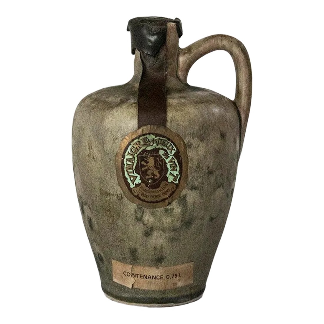 Vintage French Vieux De Vin Vinaigre in Sealed Stoneware Bottle .75l: One of a kind French treasure! This Vintage French Vieux De Vin Vinaigre in sealed .75L stoneware bottle has its original labels! This would be a great find if it was empty, but the fact that it