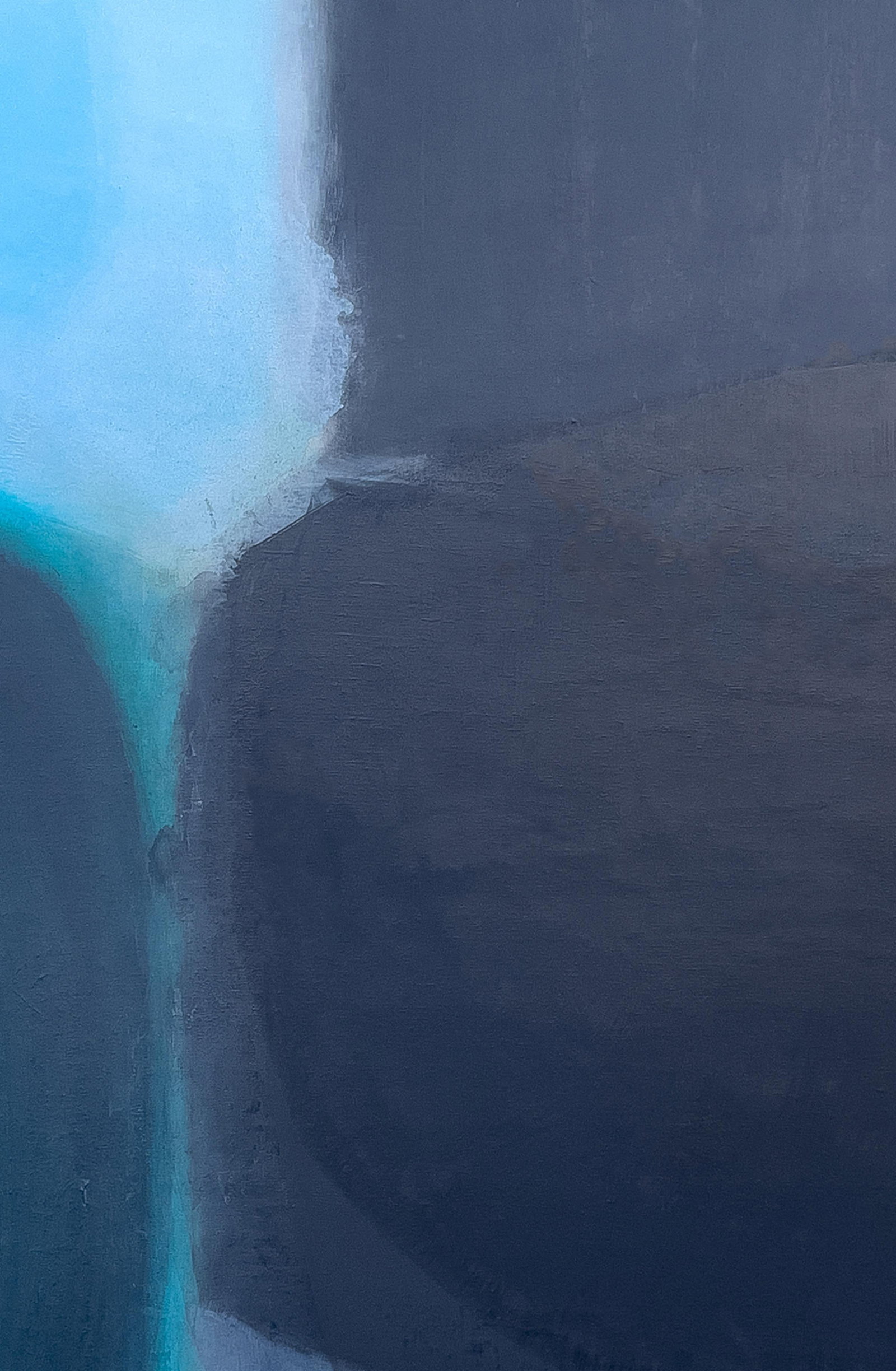 Lagoon (Wallflower Series) Turquoise Color Field Abstract Painting - 7