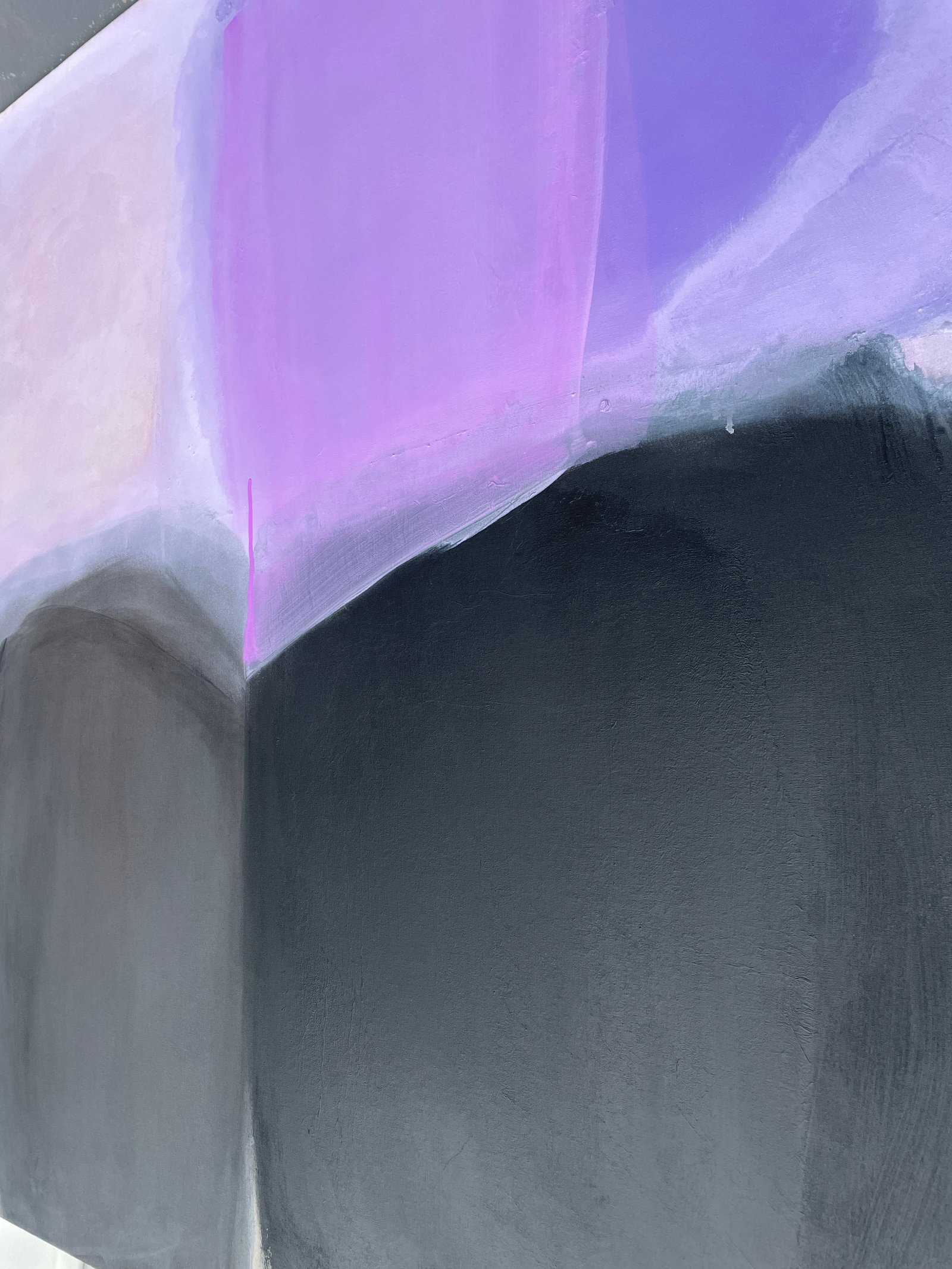 Lovefool (Wallflower Series) Lavender Colorfield Abstract Painting - 11