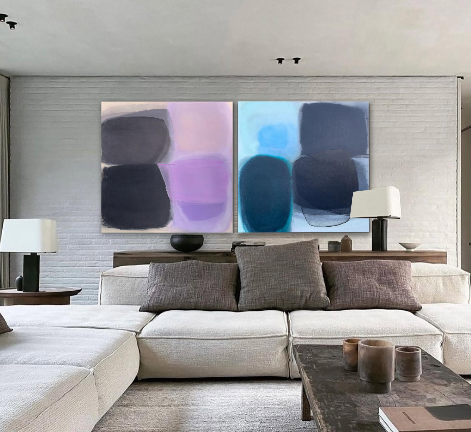 Lovefool (Wallflower Series) Lavender Colorfield Abstract Painting - 2