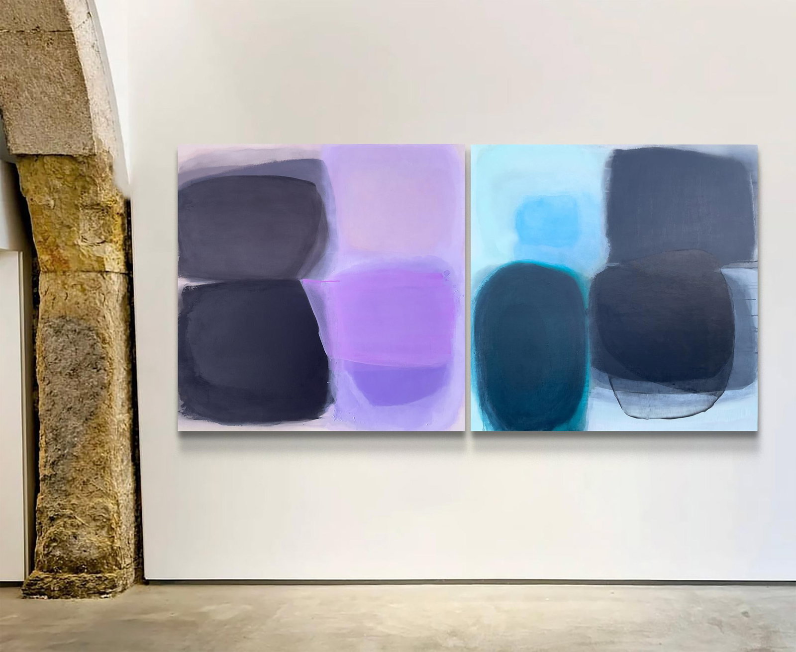 Lovefool (Wallflower Series) Lavender Colorfield Abstract Painting - 3