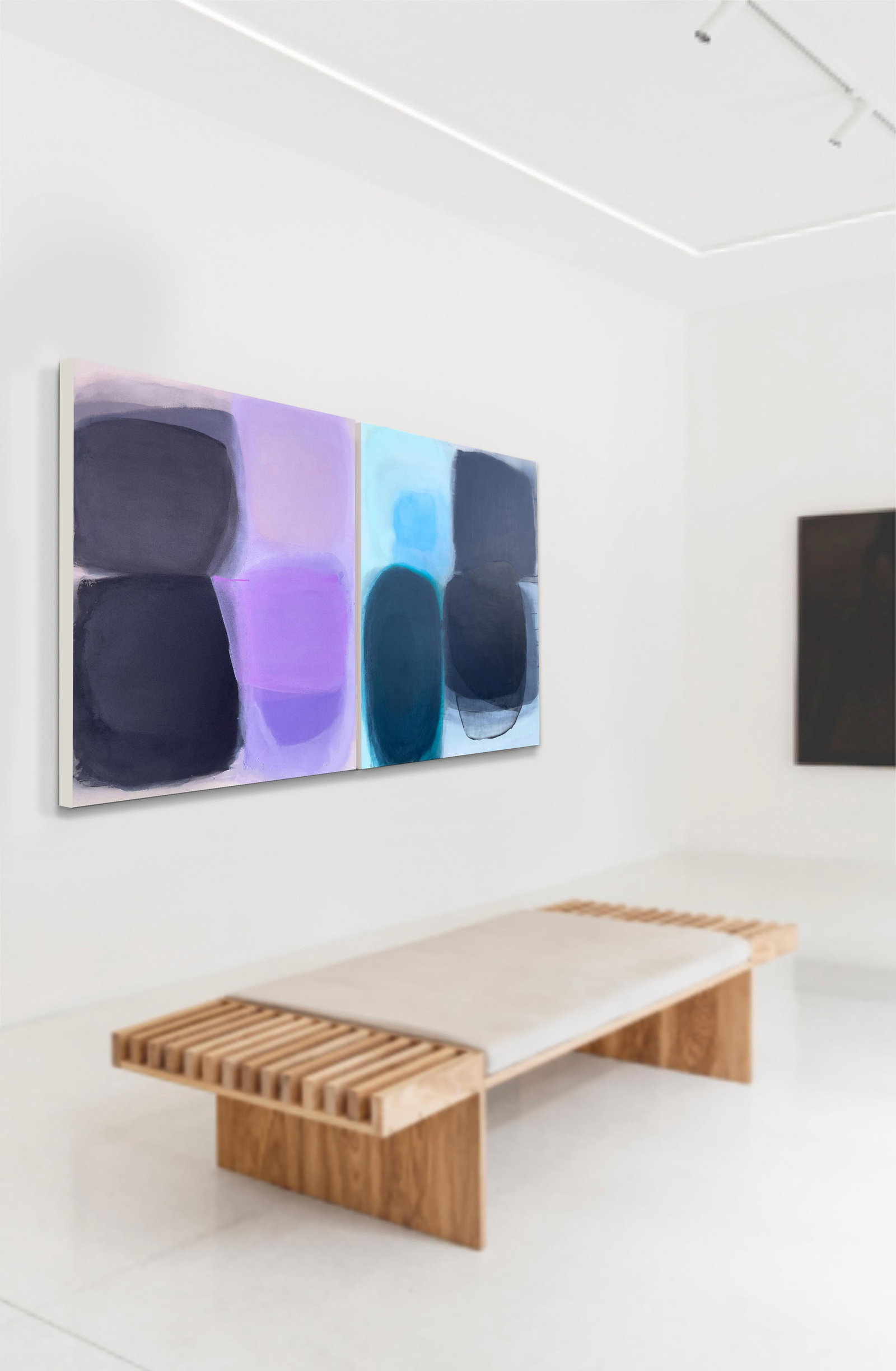 Lovefool (Wallflower Series) Lavender Colorfield Abstract Painting - 4