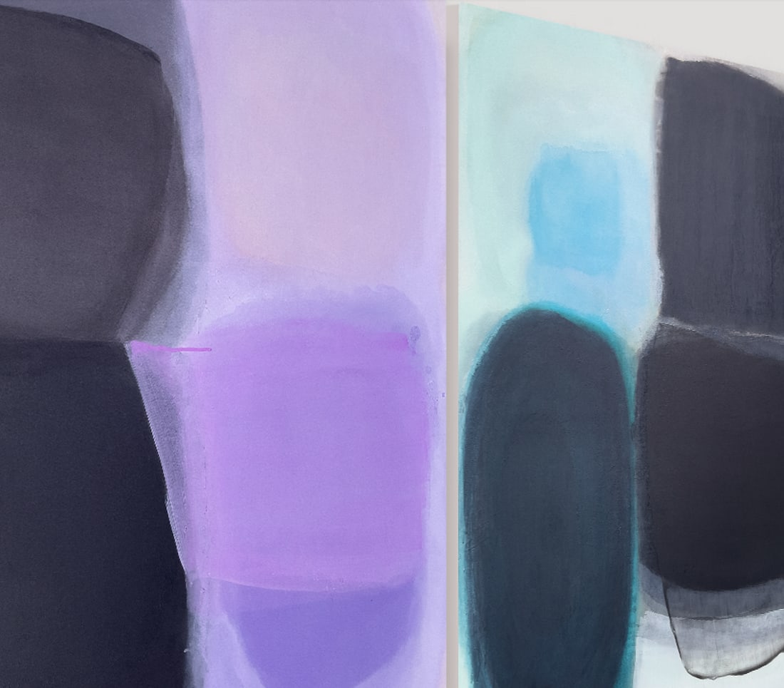 Lovefool (Wallflower Series) Lavender Colorfield Abstract Painting - 5