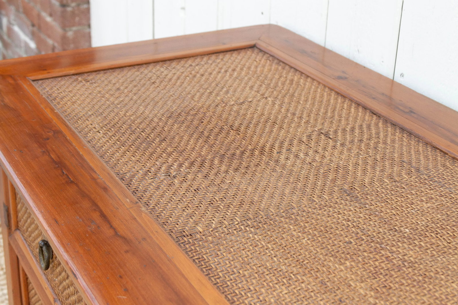 20th Century Wood & Rattan Altar Table - 5