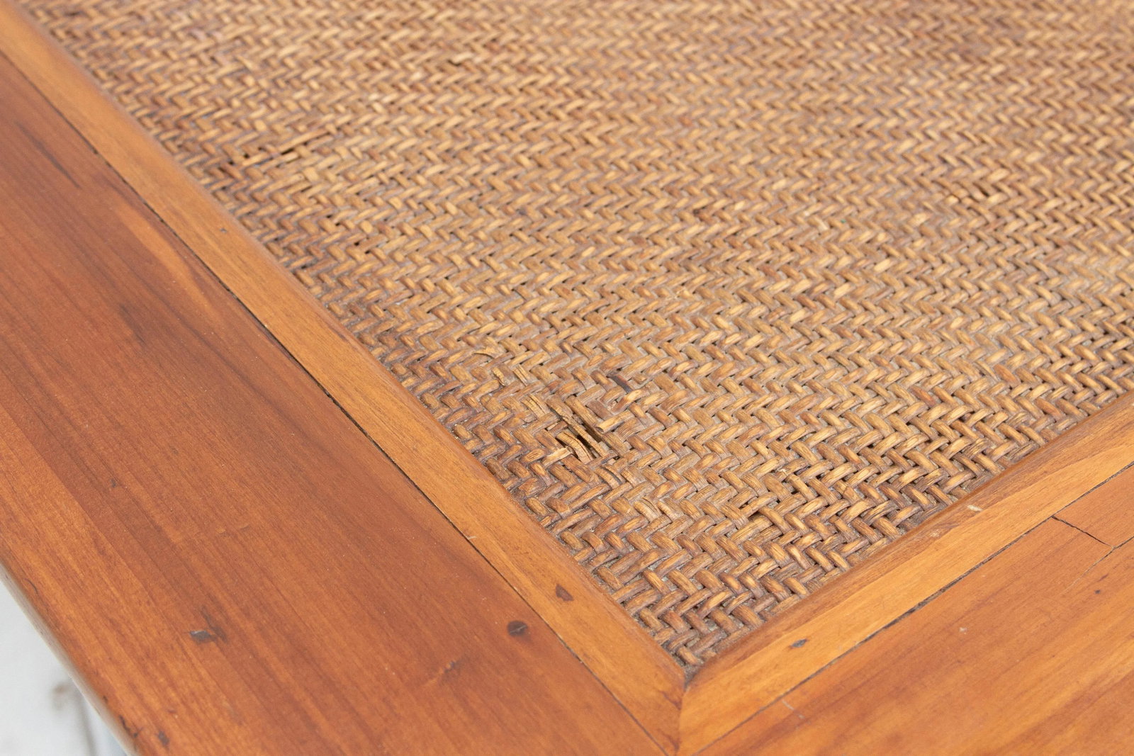 20th Century Wood & Rattan Altar Table - 9