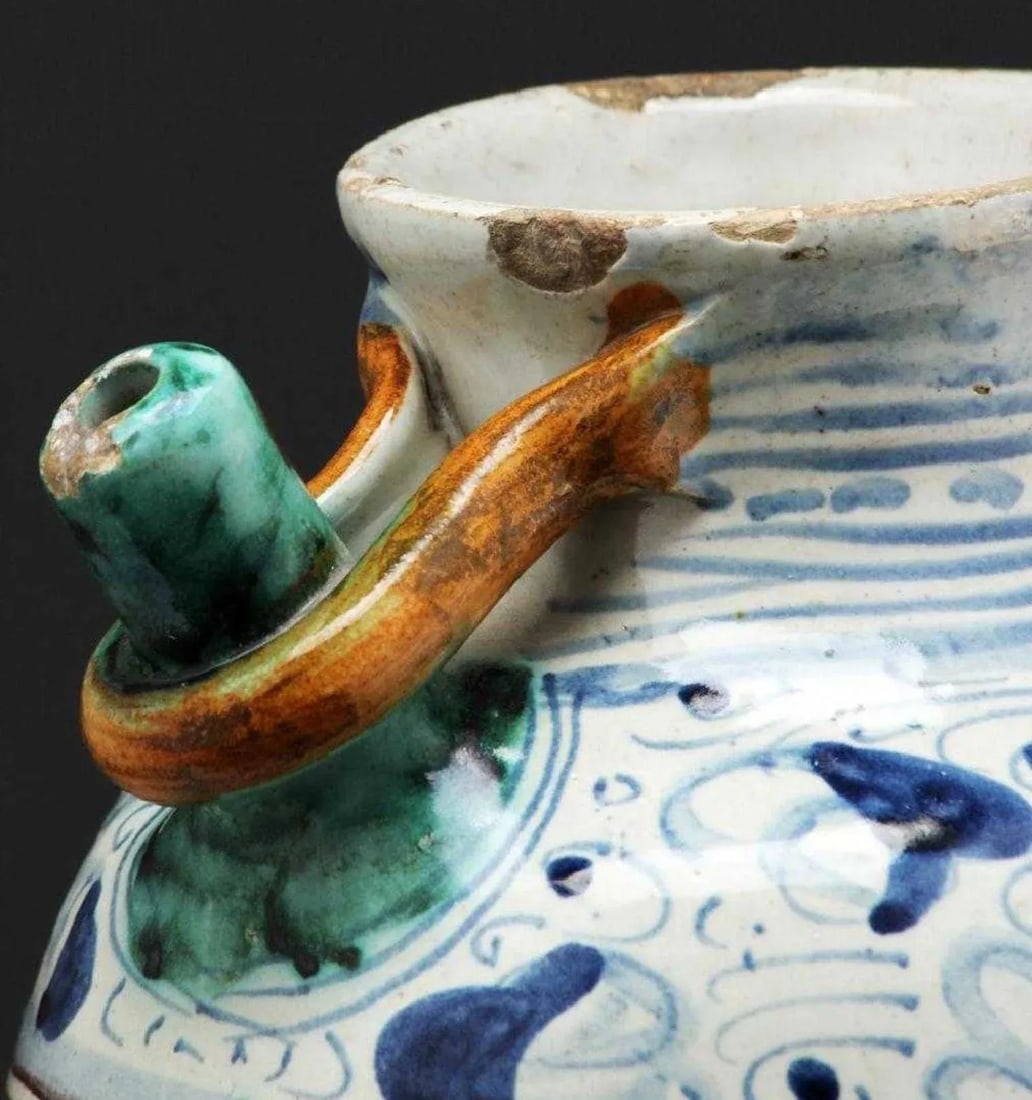Italian 18th C. Majolica Wet Drug or Syrup Jar - 5