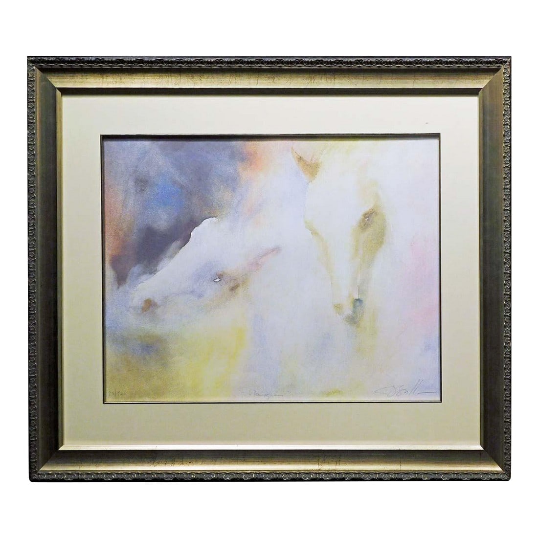 Beatrice Bulteau "Desire" Horse Fine Art Custom Framed Hand Signed: Desire Original Limited Edition Serigraph made with Mezzotint process by Beatrice Bulteau Hand Signed by the artist Image Size: 18" x 24" Frame Size: 29" x 35" Edition Number: 93/500 Custom Frame