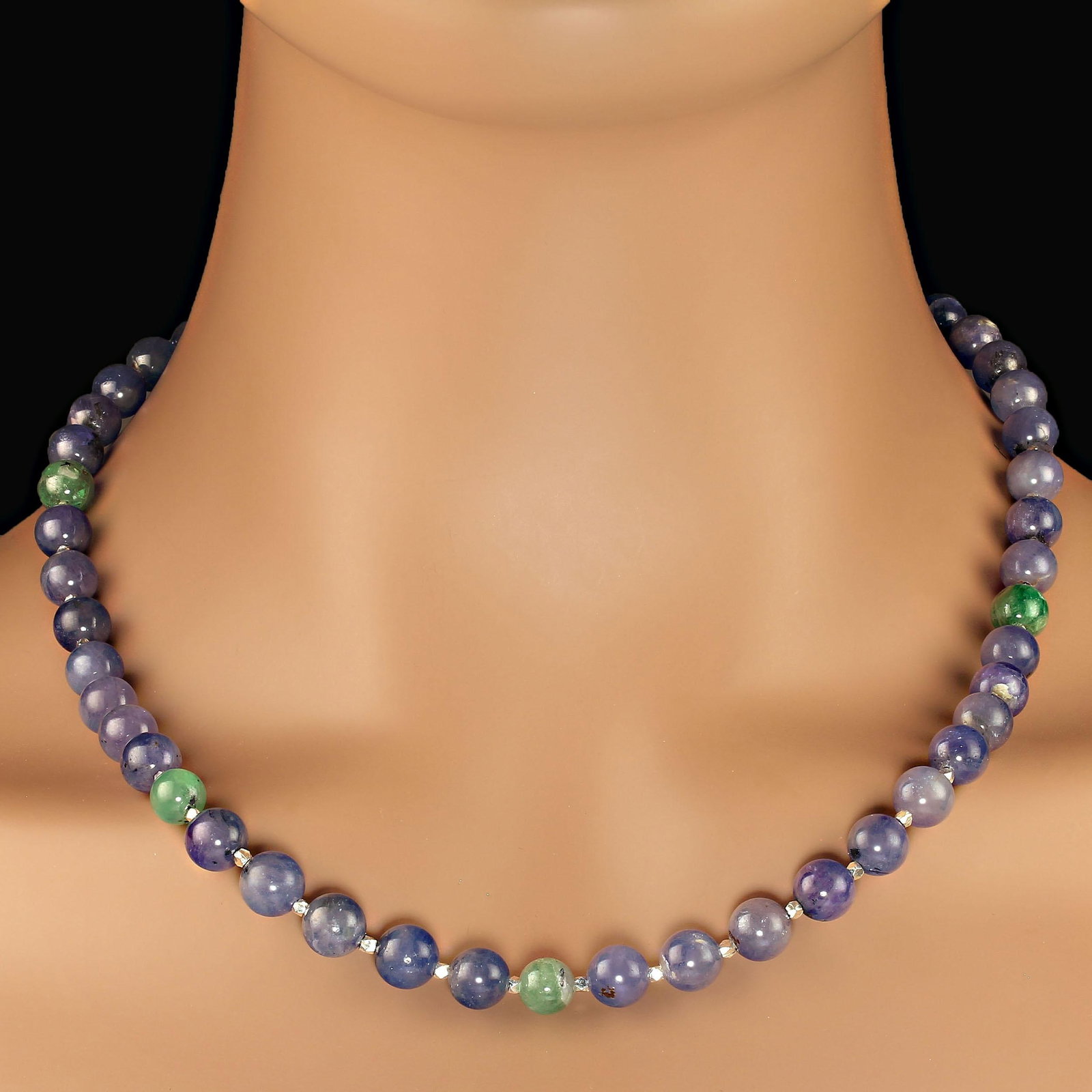 Translucent Tanzanite and Fine Silver Necklace - 2