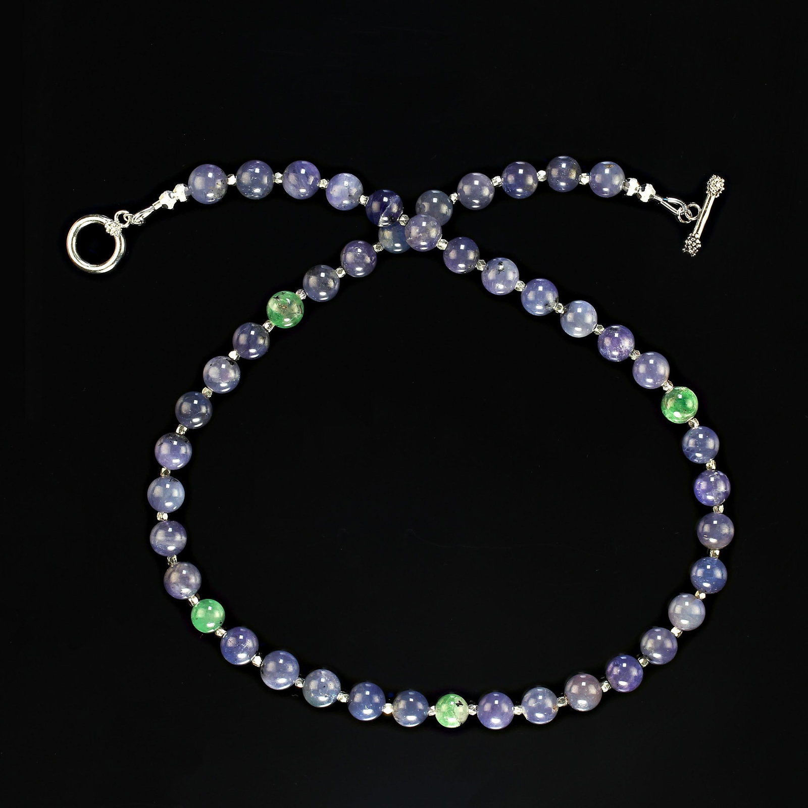 Translucent Tanzanite and Fine Silver Necklace - 3
