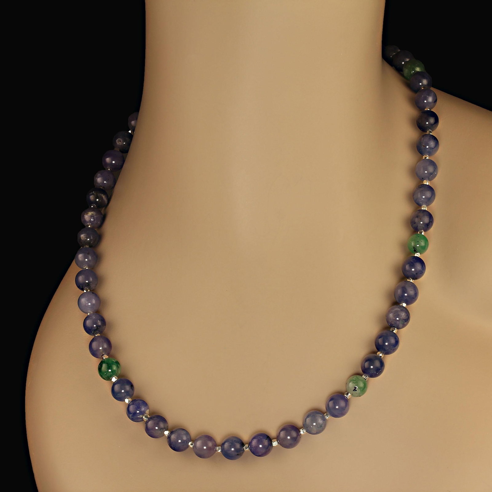 Translucent Tanzanite and Fine Silver Necklace - 4