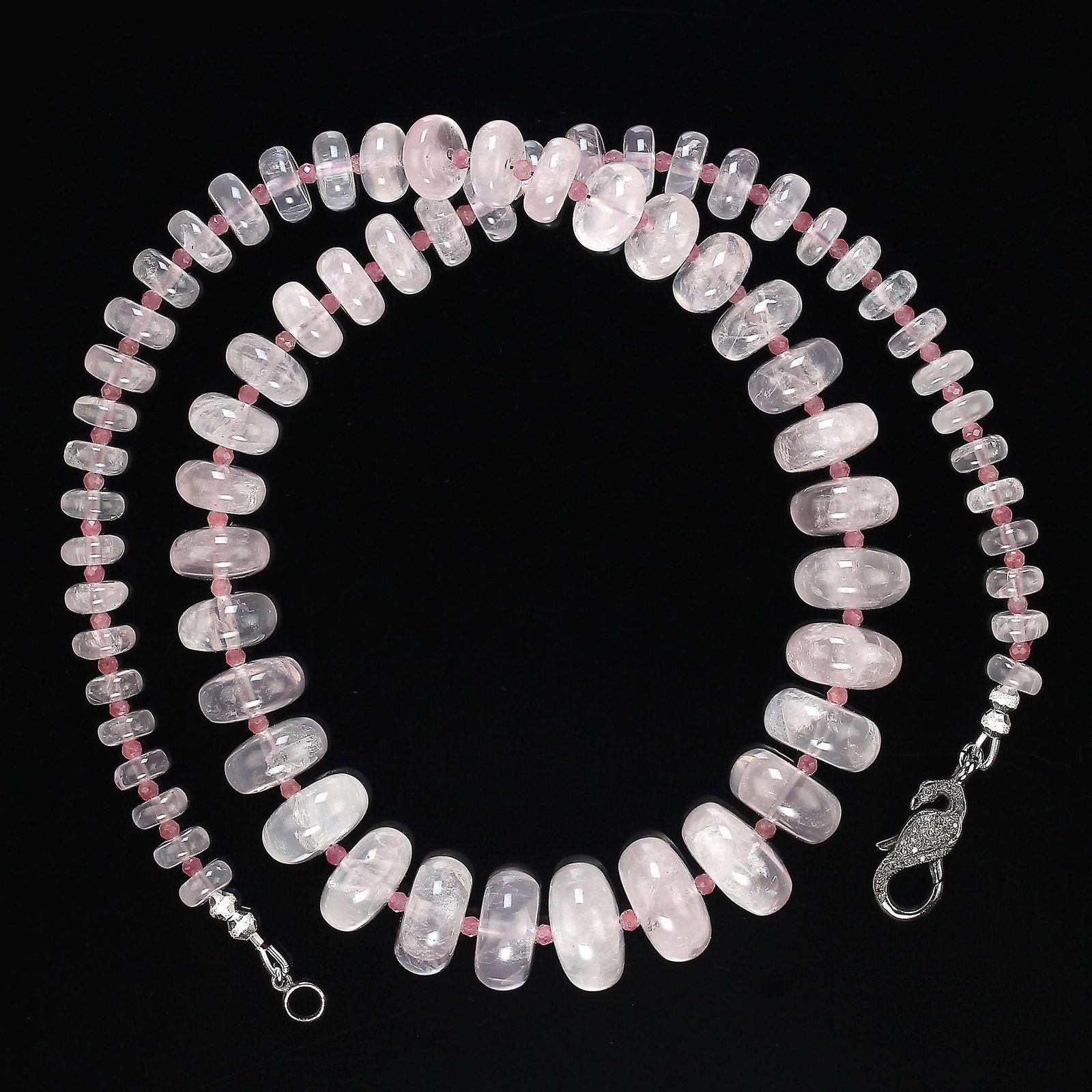 Graduated Rose Quartz Necklace - 3