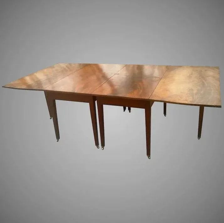 Federal Mahogany Hepplewhite Banquet Dining Table - 11