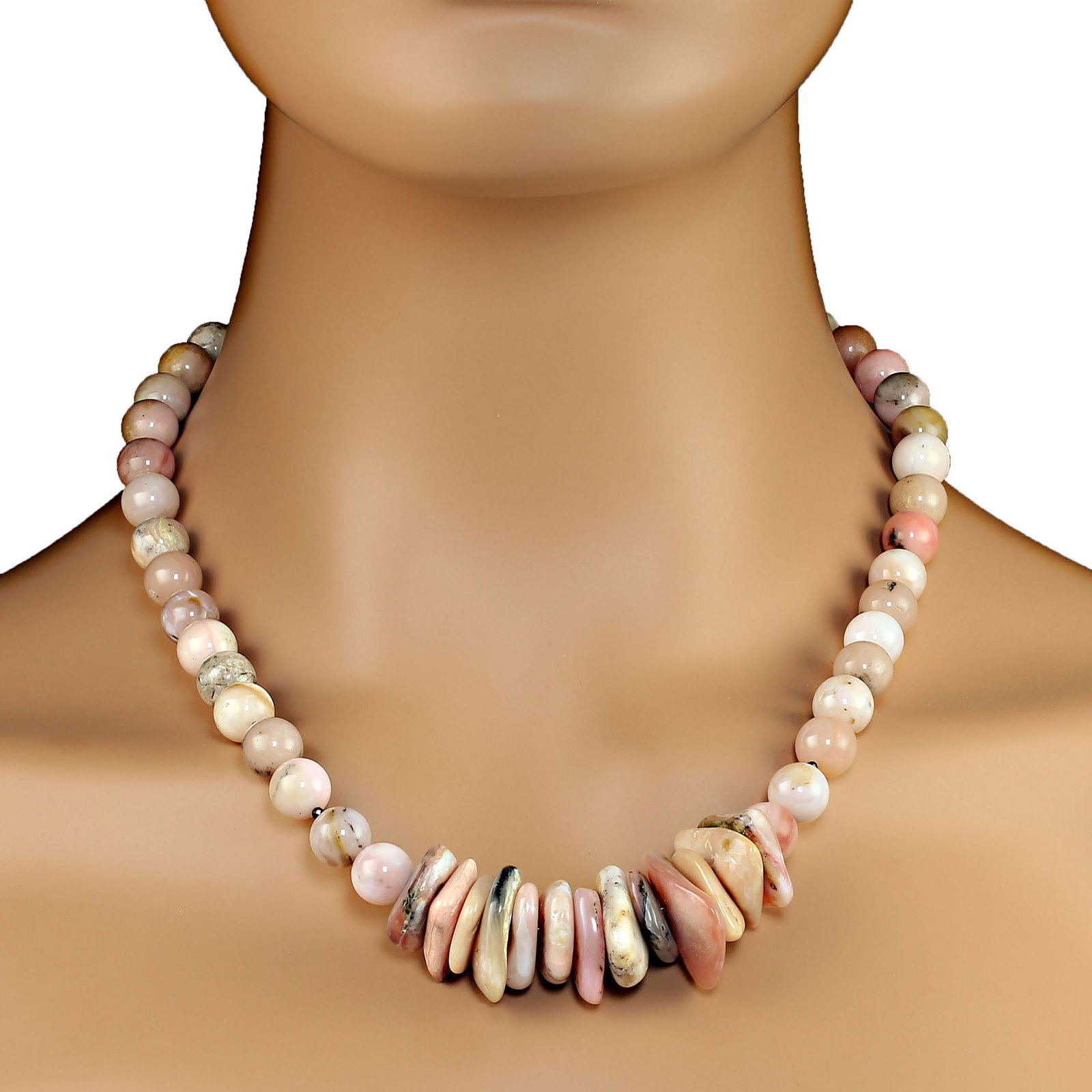 Pink Peruvian Opal Necklace - 4