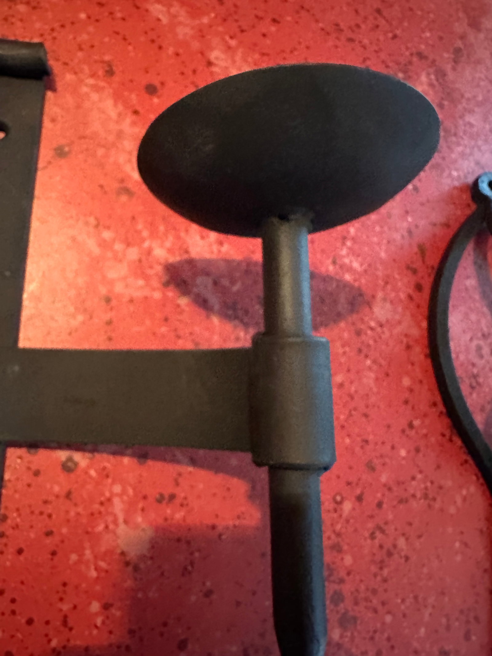 1950s Black Wrought Iron Candle Sconces- 3 Pieces - 3