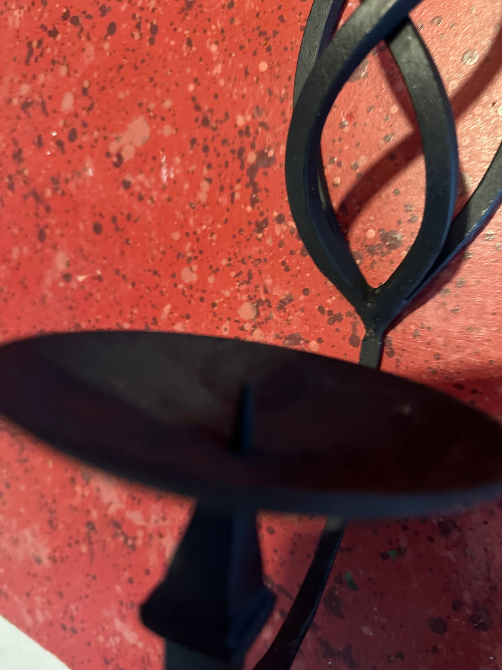 1950s Black Wrought Iron Candle Sconces- 3 Pieces - 8