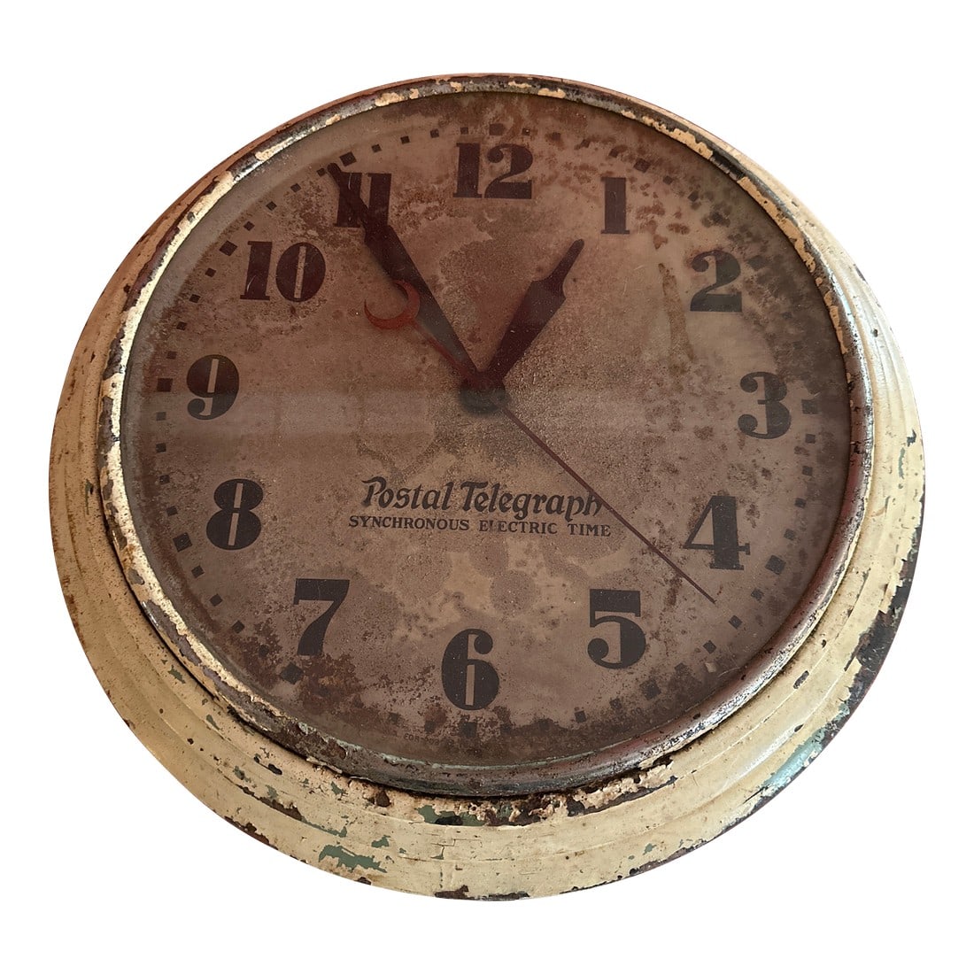 1930s Vintage Us Postal Clock From an Old Post Office: Offered is an antique United States postal clock. Much sought after as they were the clock in every town that kept perfect time. This one has that patina of many years of wear and while it may be