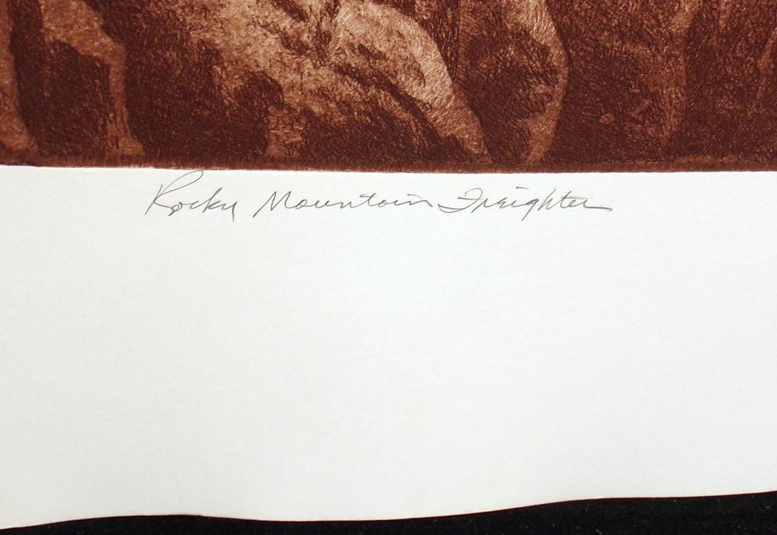 Roy Purcell "Rocky Mountain Freighter" Signed Numbered Art Etching 1980 - 2