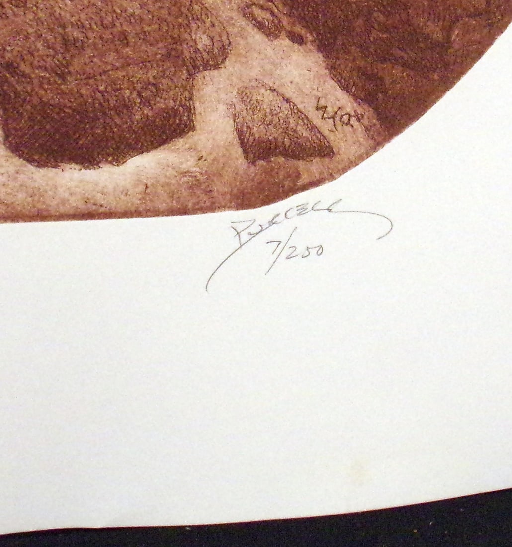 Roy Purcell "Rocky Mountain Freighter" Signed Numbered Art Etching 1980 - 5