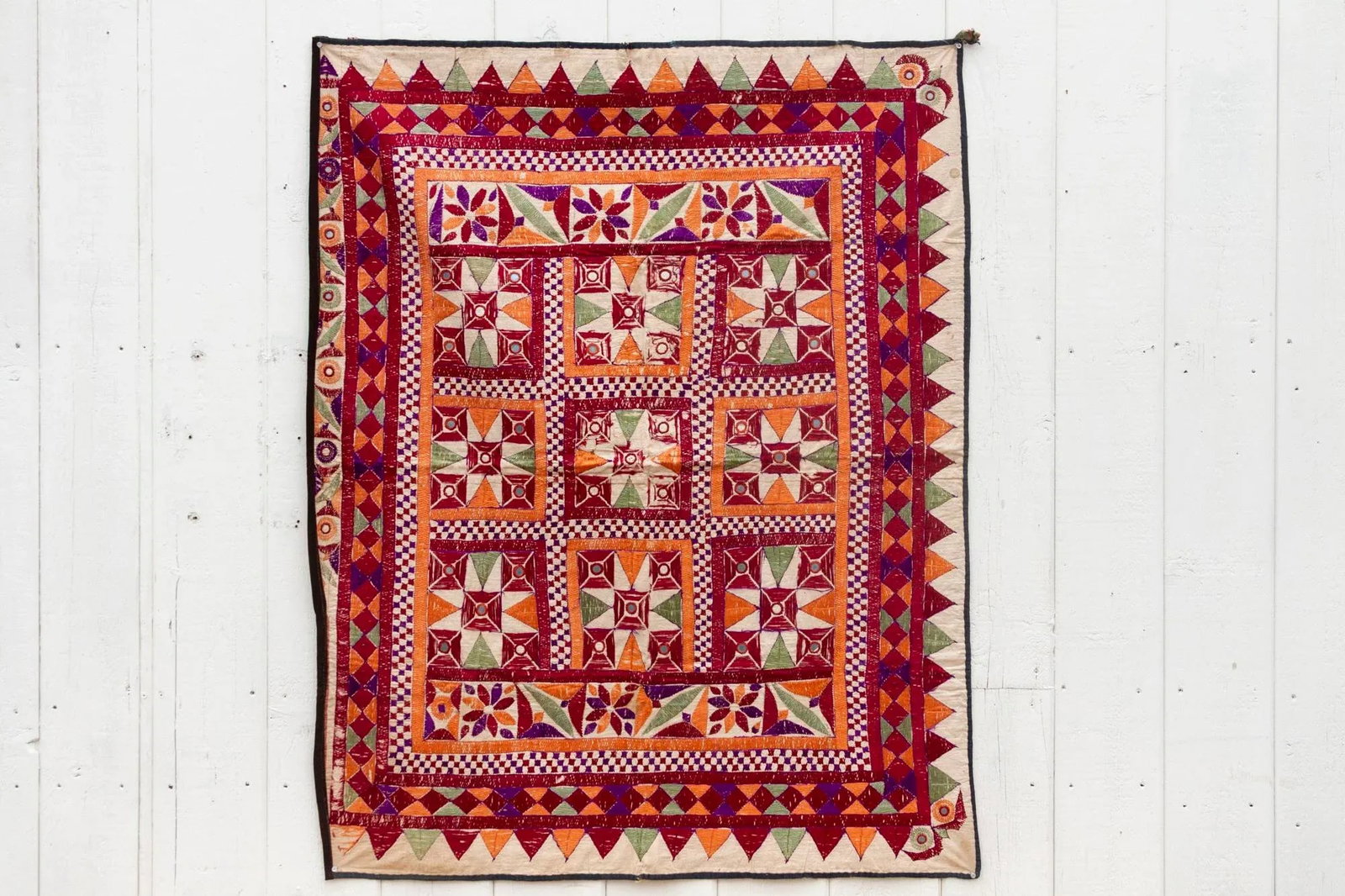 Antique Multicolor Kutch Wall Tapestry - 3