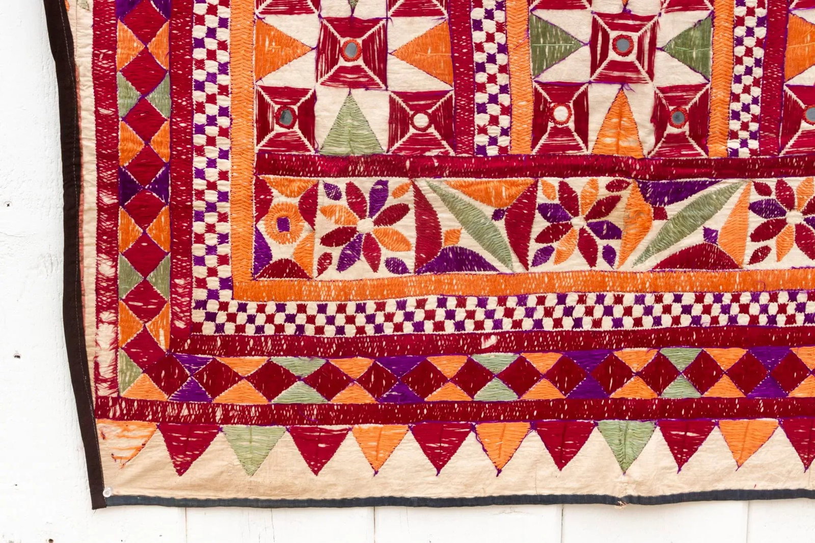 Antique Multicolor Kutch Wall Tapestry - 6