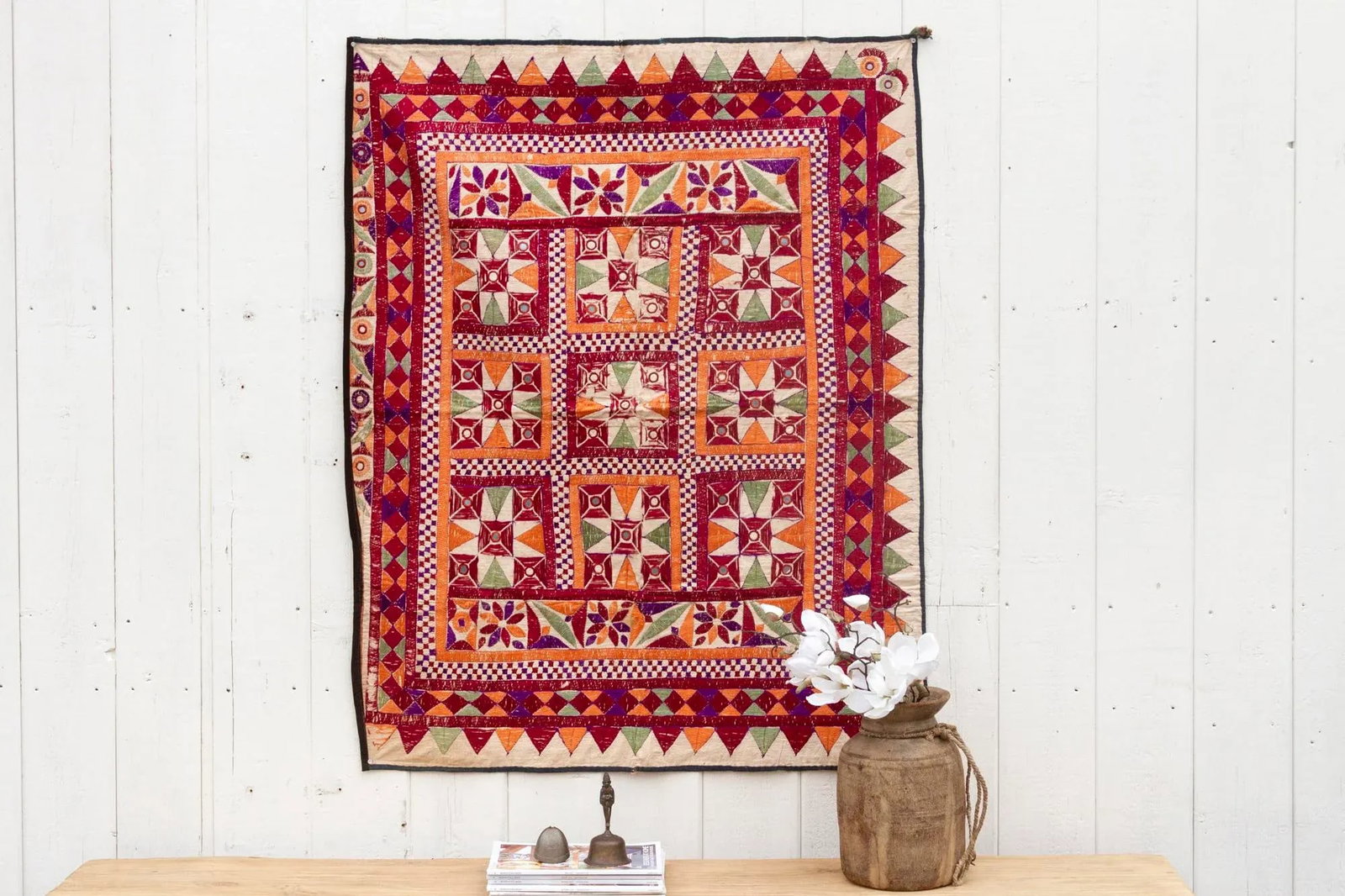 Antique Multicolor Kutch Wall Tapestry - 7