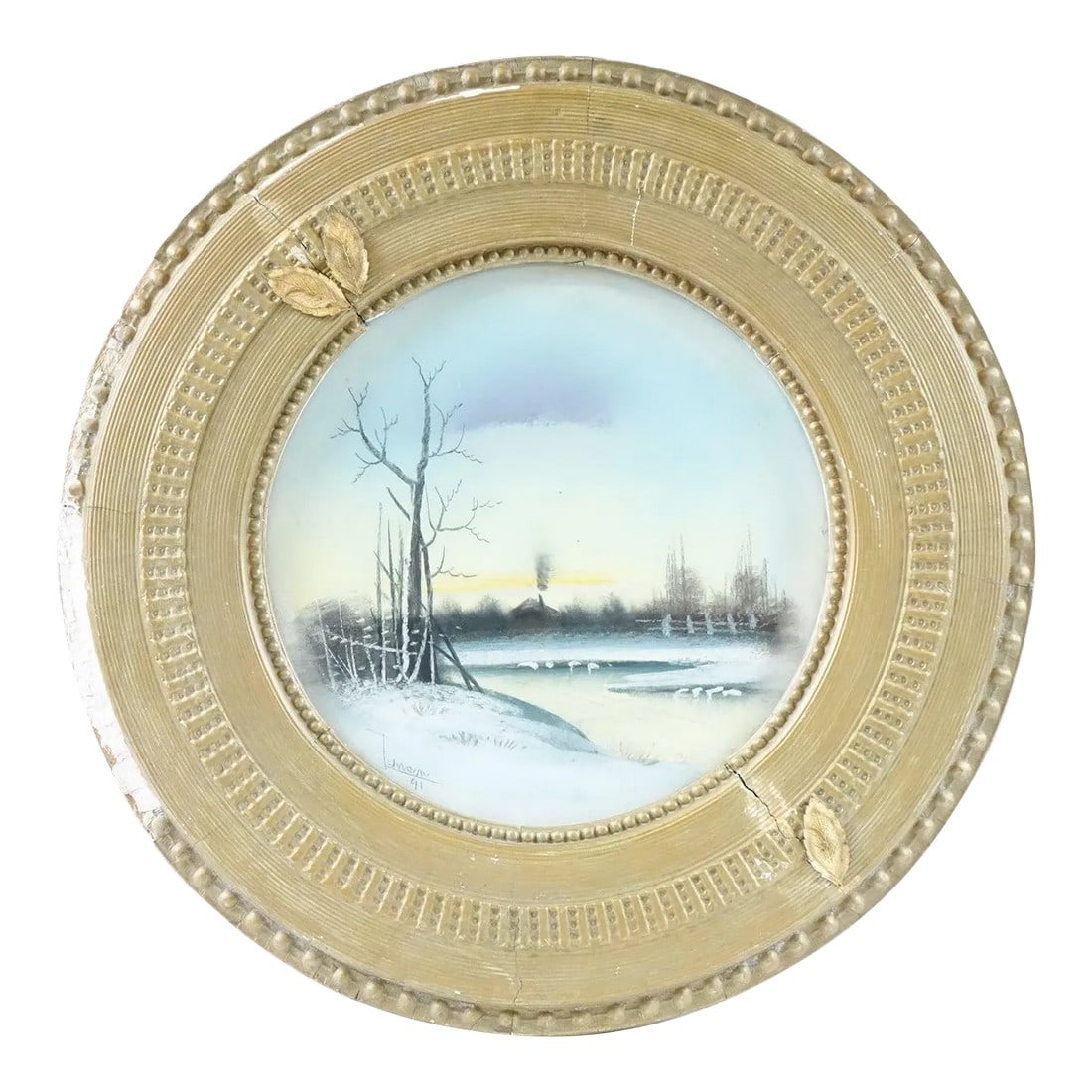 Pastel on Paper Signed on the Bottom Possibly 1891: Pastel on Paper, Signed on the Bottom, Possibly 1891 - 20" x 20" Condition: Alterations: Unknown Imperfections: Some Imperfections Condition Notes: Good condition Dimensions: Height: 20 in. Width: