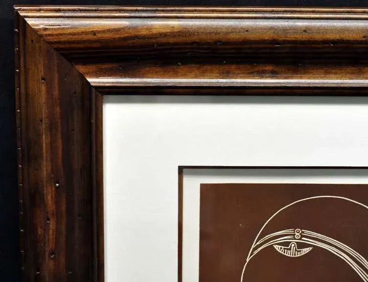 1980s Lester Hines Turkano Woman Africa Signed Fine Art Linocut Framed - 2