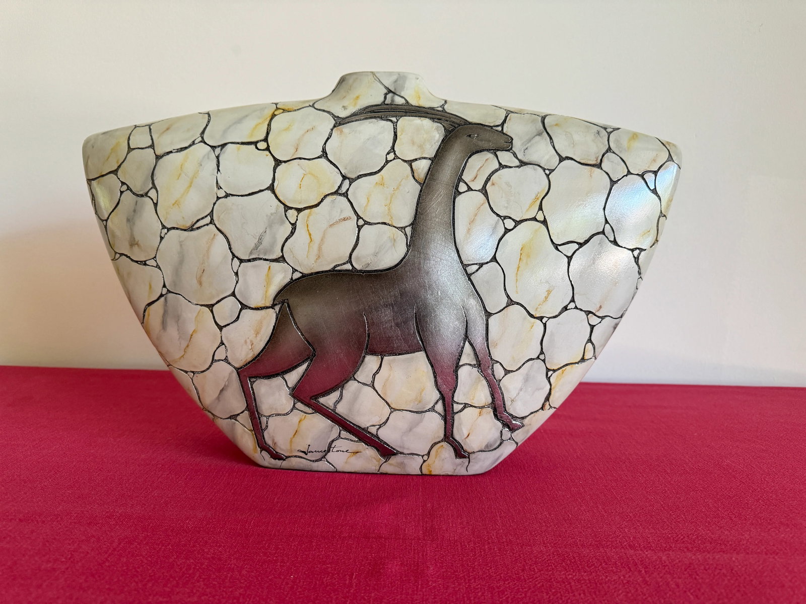 1980s James Tower Signed Glazed Earthenware Vessel / Vase - 2