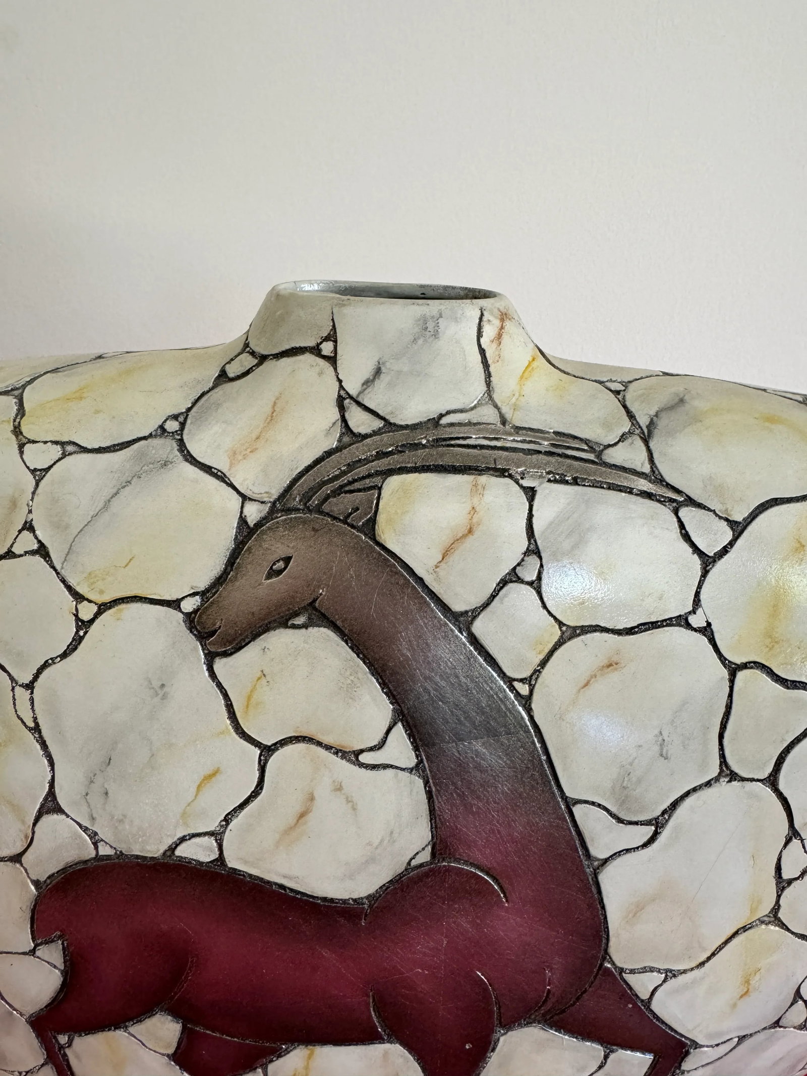 1980s James Tower Signed Glazed Earthenware Vessel / Vase - 5