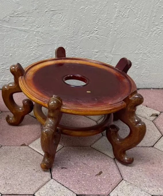 1980s Large Vintage Ceramic Chinese Fish Bowl/Jardiniere Planter With a Coral and Flower Motif, Stan - 10