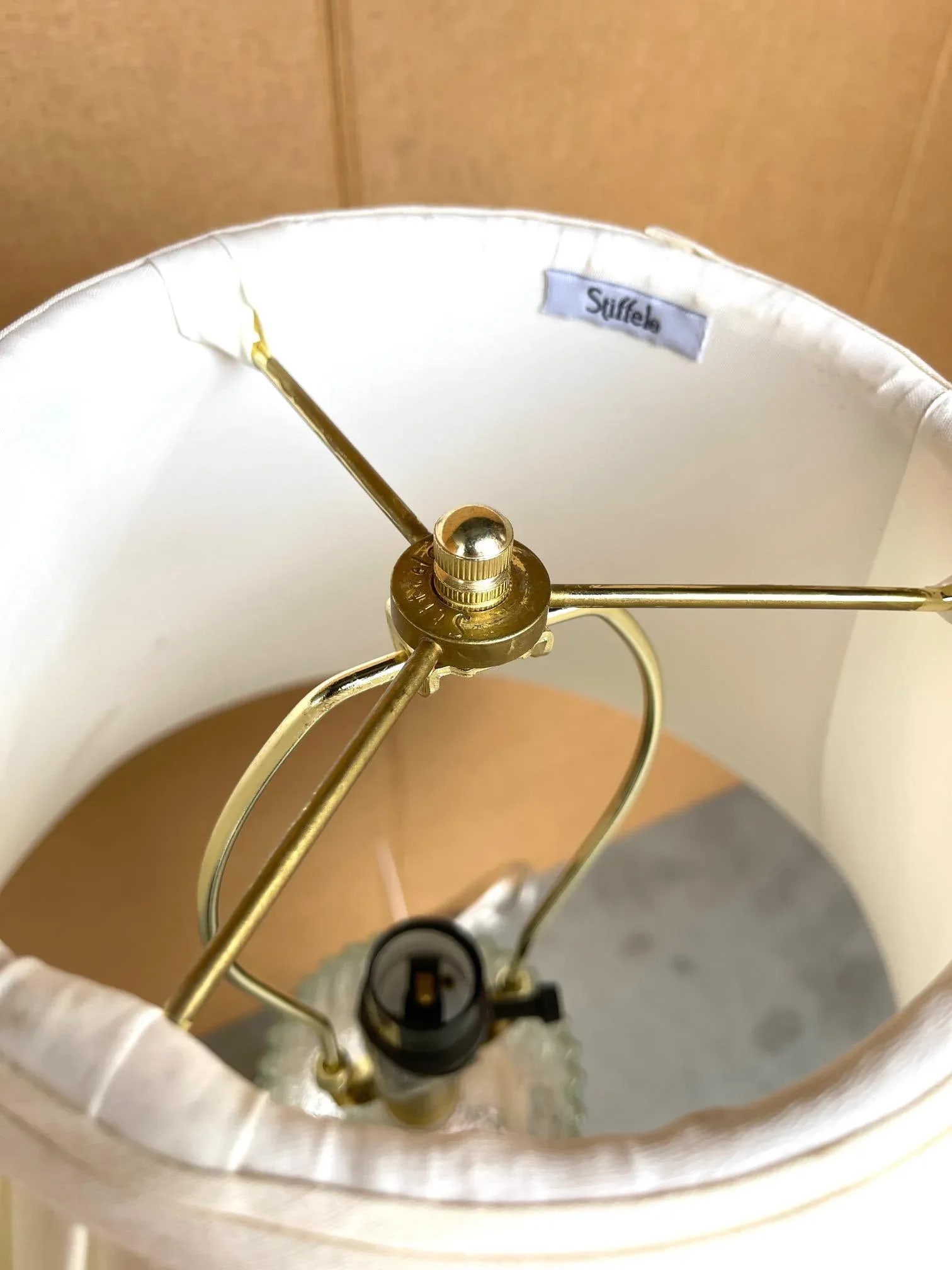 Stiffel Ribbed Glass Cylinder Table Lamp - 5