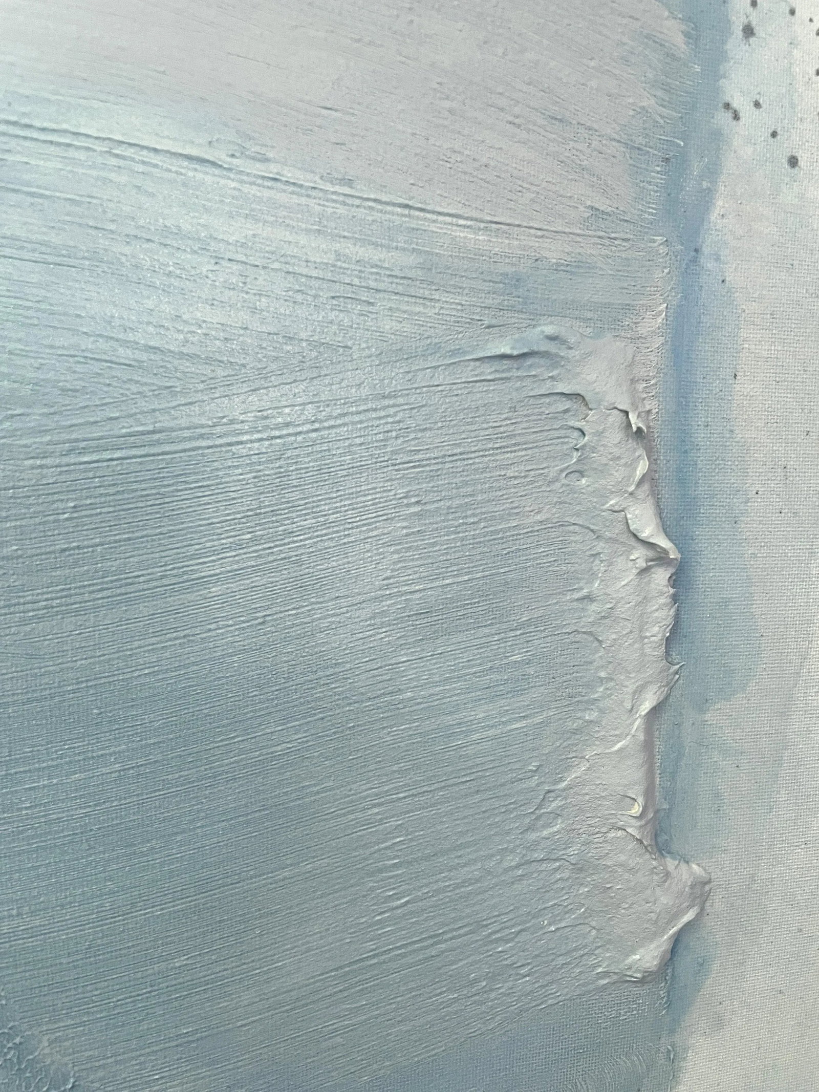 Raku No02 "Raku No01" Dimensional Texture Abstract Painting in Atmospheric Sky Blue and Periwinkle - 6