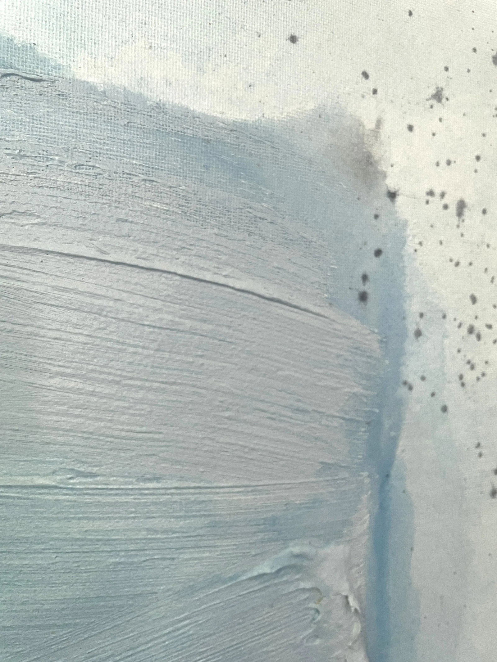 Raku No02 "Raku No01" Dimensional Texture Abstract Painting in Atmospheric Sky Blue and Periwinkle - 9