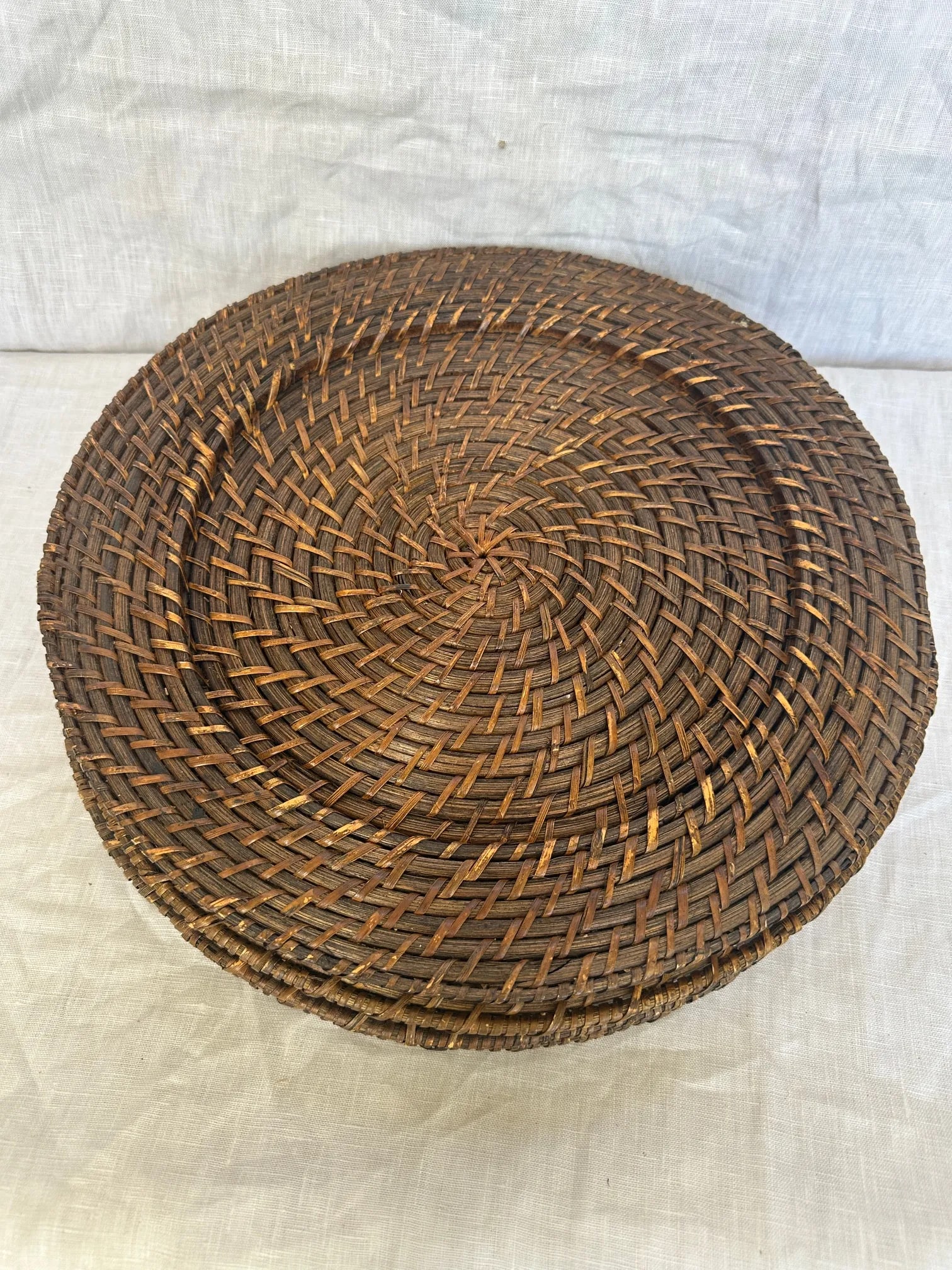Set of 4 Woven Rattan Plate Chargers - 5