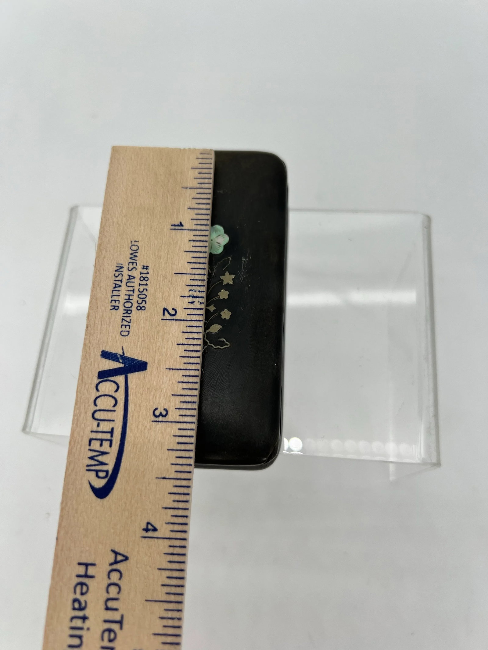 Antique Victorian Era Solid Horn Snuff Box Pique Inlay - 8