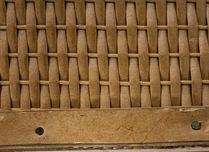 Vintage Red-Man Redmon Woven Picnic Basket - Handles & Lid - 8