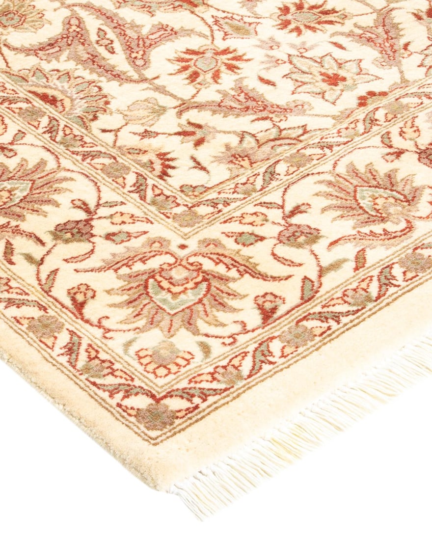 Mogul, One-of-a-Kind Hand-Knotted Area Rug - Ivory, 4' 2" x 6' 5" - 2